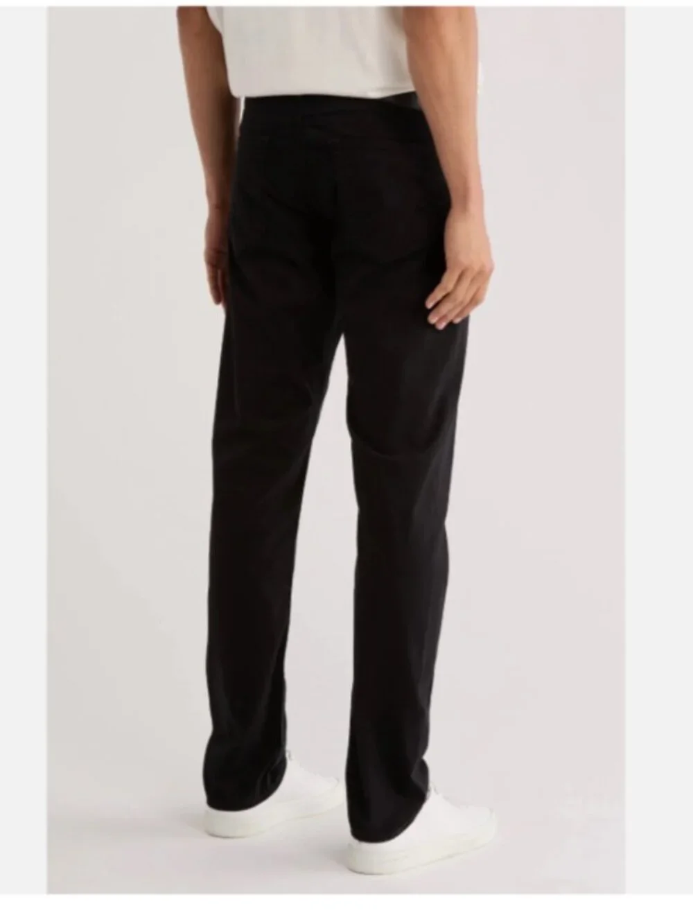 AG Tellis W38 L32 Modern Slim Pants Lightweight Italian Satin Fabric Jeans Black
